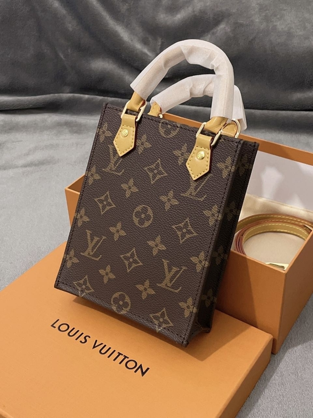Monogram Mini Tote in Brown